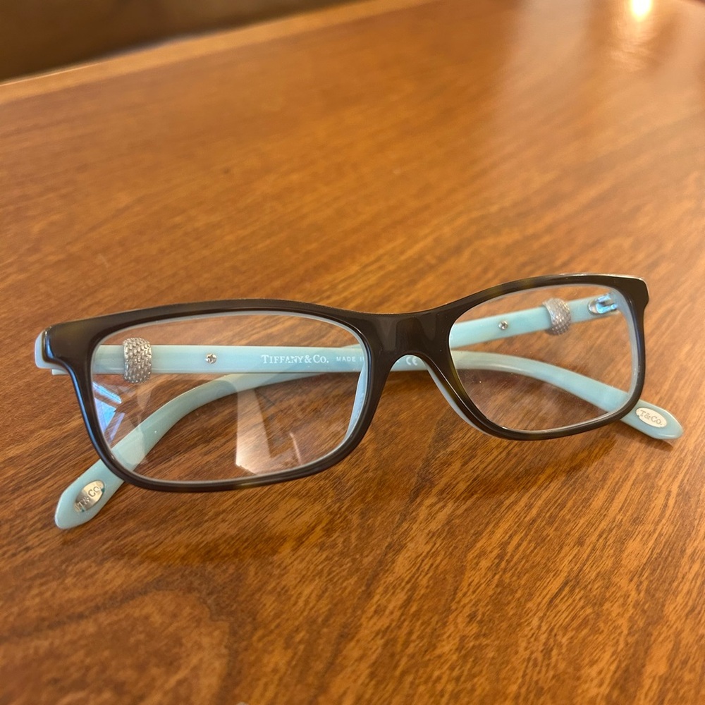 Tiffany & Co. Black Frame with Blue Accents Glasses